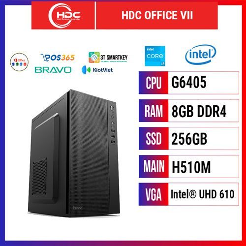 PC HDC OFFICE VII CPU G6405 – RAM 8GB DDR4 – SSD 256GB Nvme M.2 – MAIN H510 - UHD Graphics 610
